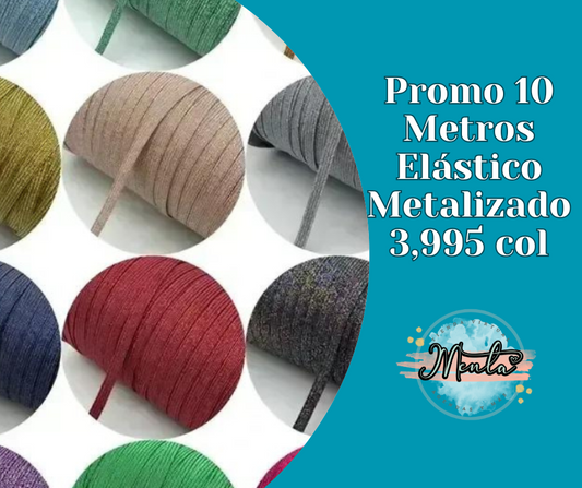 Promo Elástico Metalizado 10Metros Pack