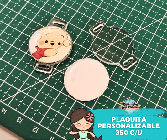 Plaquita Personalizable para Elástico