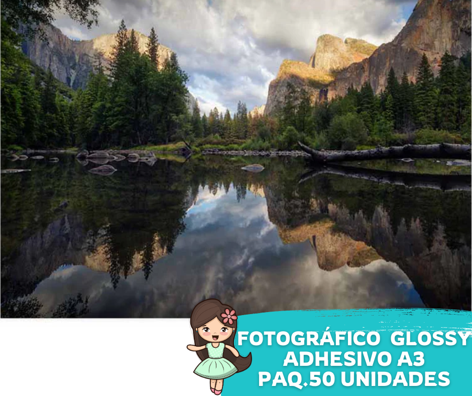 Glossy Adhesive Photo Paper A4 Size 50 Units