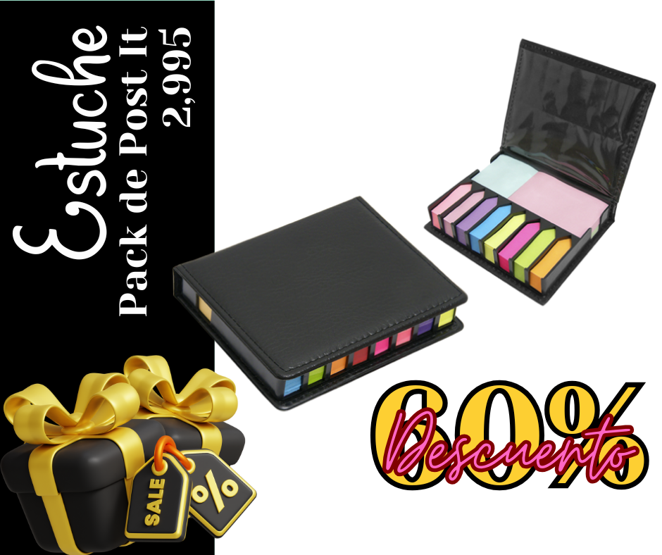 Estuche porta Post Its personalizable