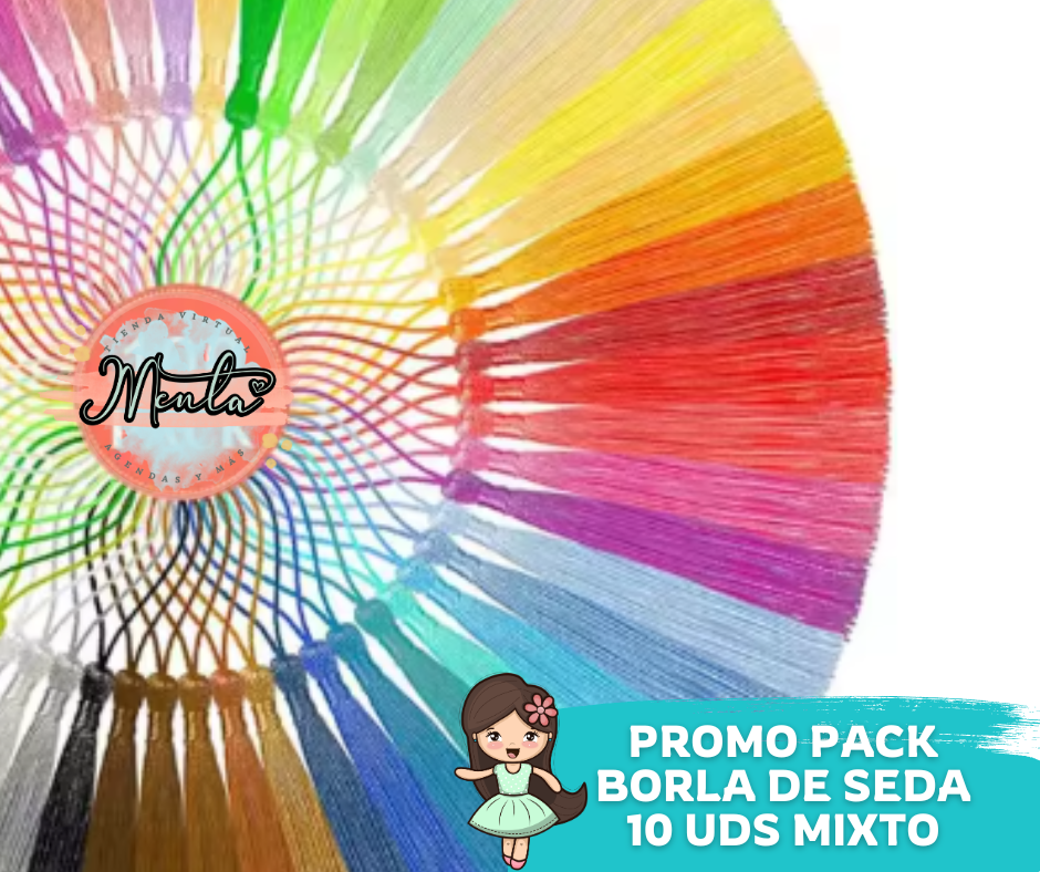 Borla de Seda Promo 10uds Surtido