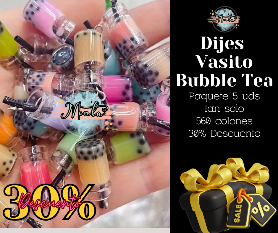 Dije Bubble Tea 5 unidades