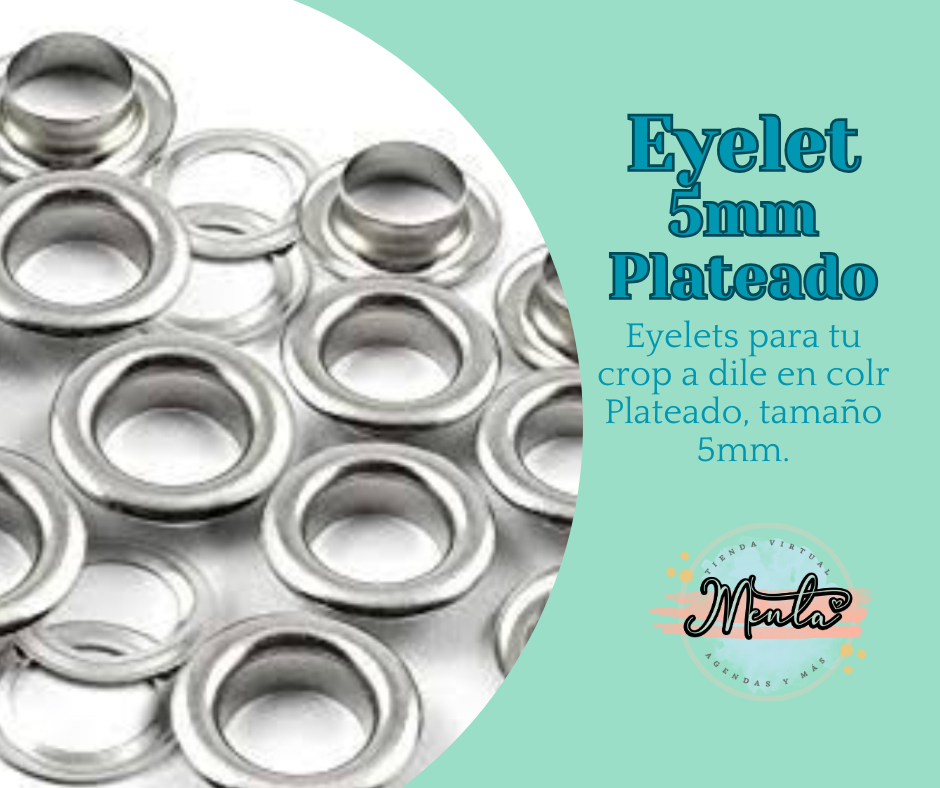 PROMO! Eyelets Plateados 5mm (Paq.50U)