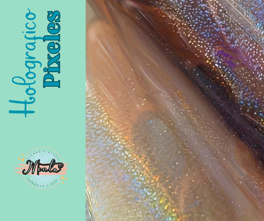 Laminante Holográfico Pixeles 32cms ancho (2.4 Micras)