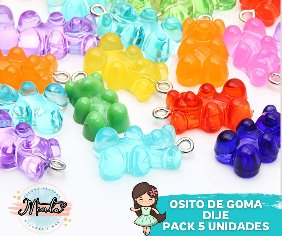 Dije Osito de Goma 5 unidades