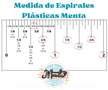 Desc. 50% Espiral Plástica Paso 2:1 tamaño 35mm