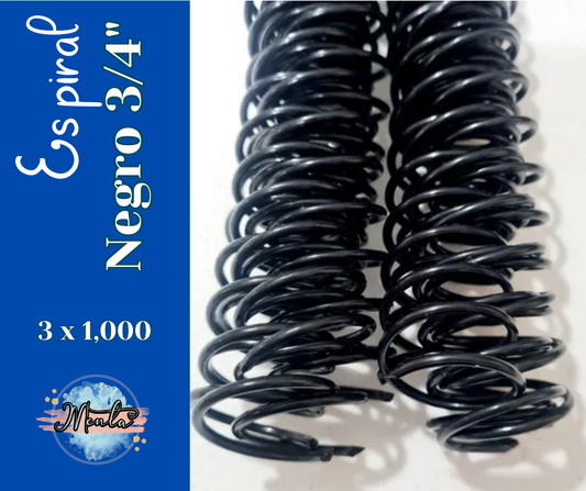 3x2 Espiral 20mm Negro