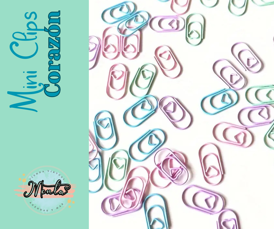 Mini Clips Corazón Docena