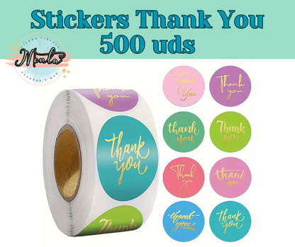 500 Stickers Agradecimiento Mod.1