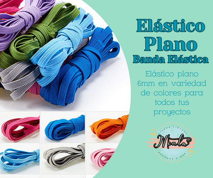 Elástico Plano 6mm 100% Banda Elástica (Metro)