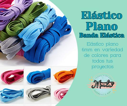 Elástico Plano 6mm 100% Banda Elástica (Metro)