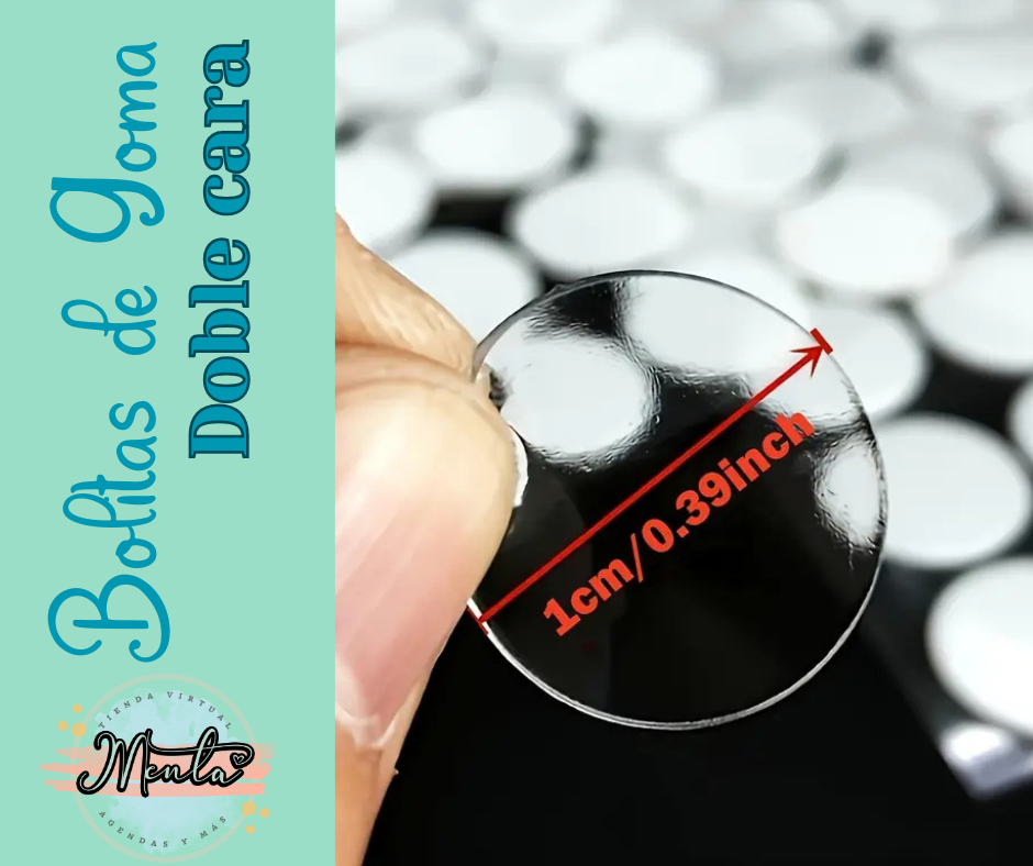 Bolitas de Goma Doble Cara 100 Unidades