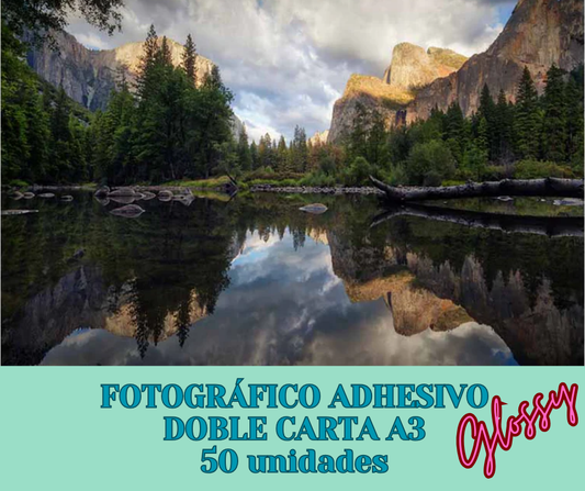 Glossy Adhesive Photo Paper A4 Size 50 Units