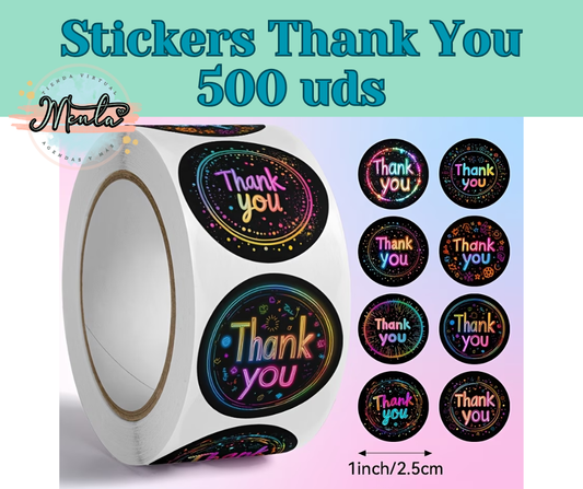 500 Stickers Agradecimiento Mod.2