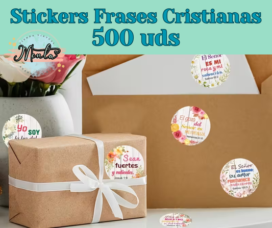 500 Stickers Frases Cristianas