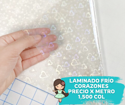 Laminantes en Frío Rollo 1 metro Corazones