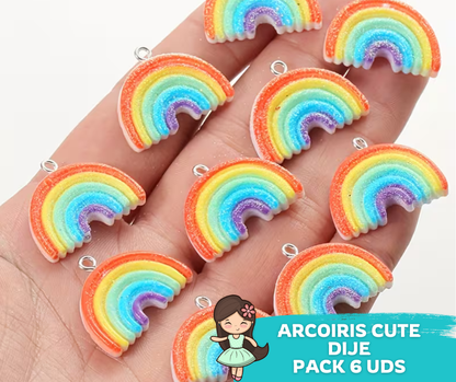 Dije Arcoiris 6 Unidades