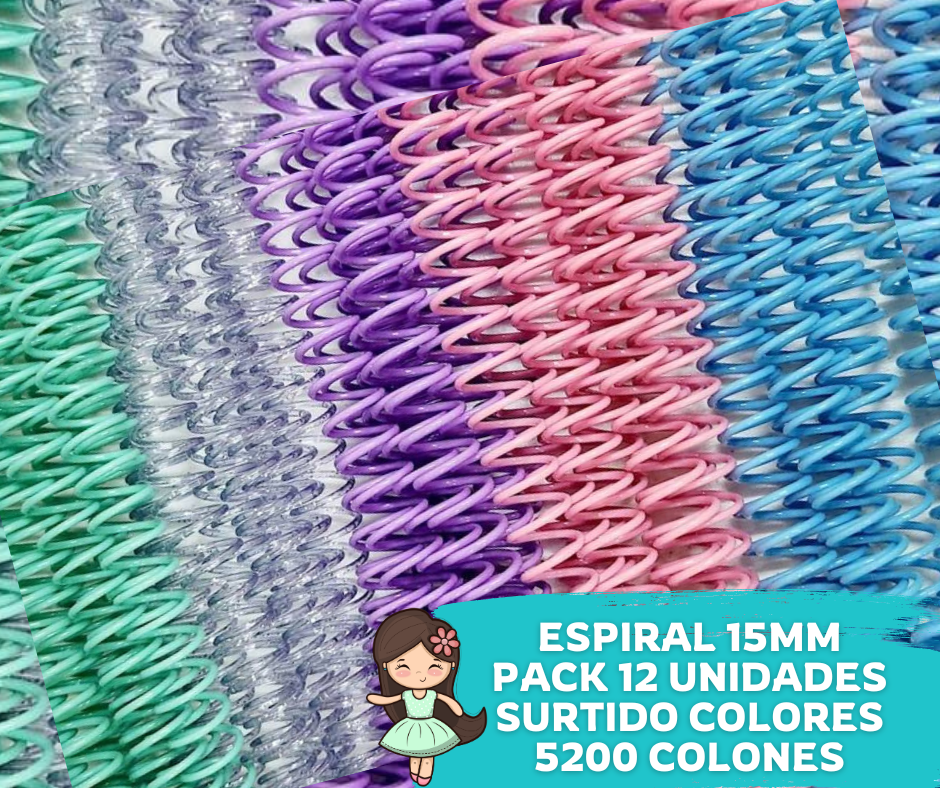Pack 12 Espirales 15mm