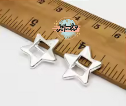 Plaquita Estrella para Elástico 4 Unidades