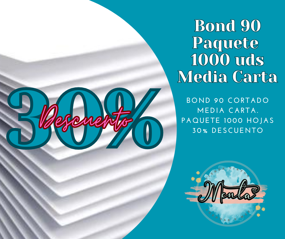 Bond Paper 90 Medium Letter. Package 250 units