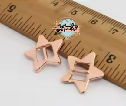 Plaquita Estrella para Elástico 4 Unidades