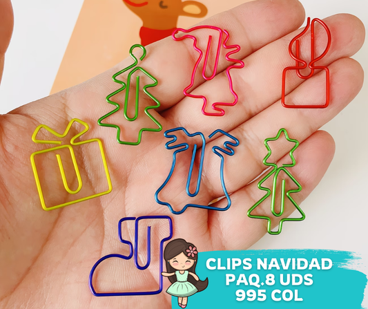 Clips Navideño 8 Unidades
