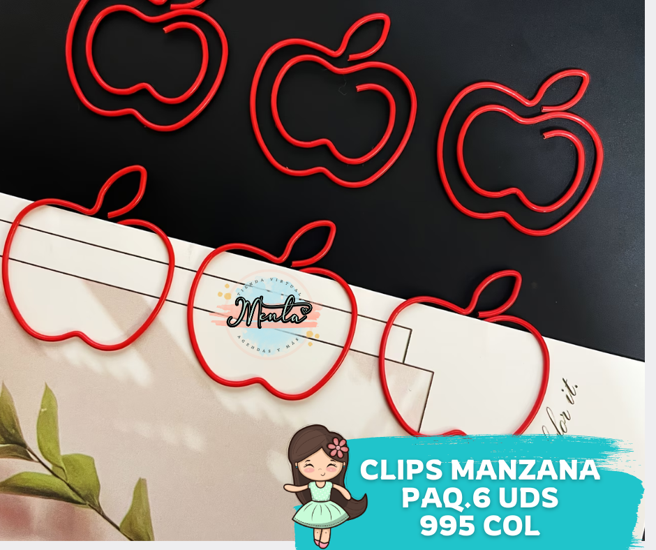Clips Manzana 6 Unidades