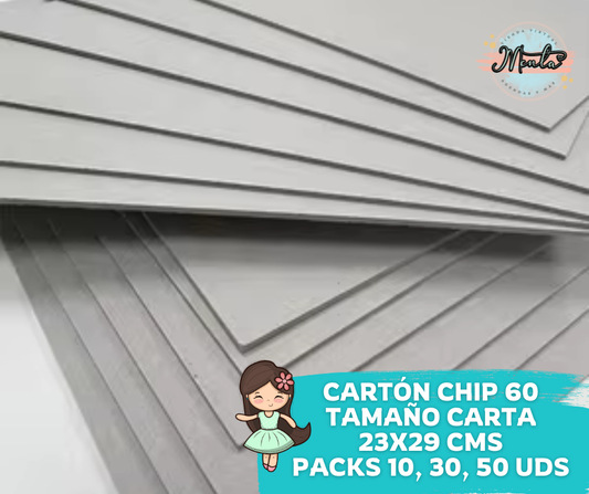 Cardboard Chip 60 Letter Size. Package 6 units