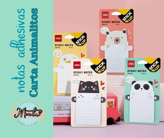Notas Adhesivas Animalitos Cartas