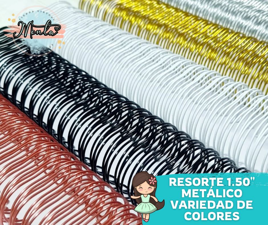 g-Resorte 1.50" Metálico Paso 2:1