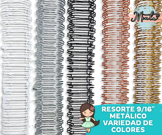 a-Resorte 9/16" Metálico Paso 2:1