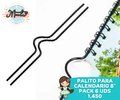Palito Colgante 8" Paq.6 Unidades
