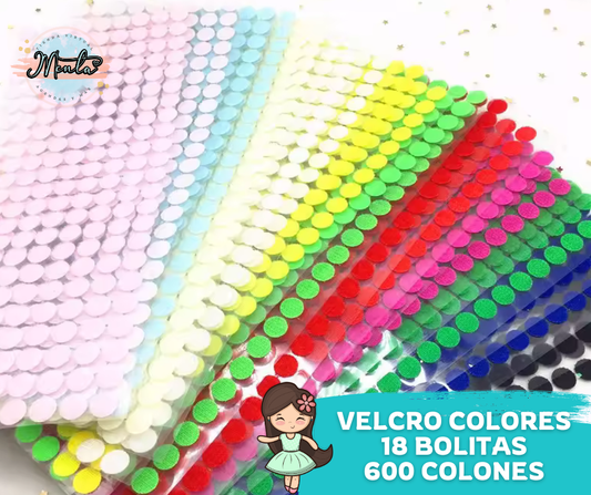 Velcro Adhesivo Bolitas 18 uds