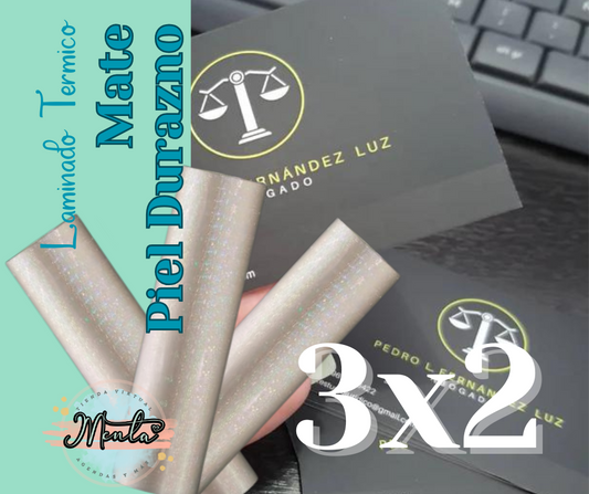 3x2 Laminante Rollo 5 Metros Mate Durazno Tradicional.