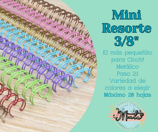 Mini Resorte 3/8" Metálico Paso 2:1