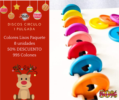 Discos Corazón 1 Pulg. 8uds 50% Desc