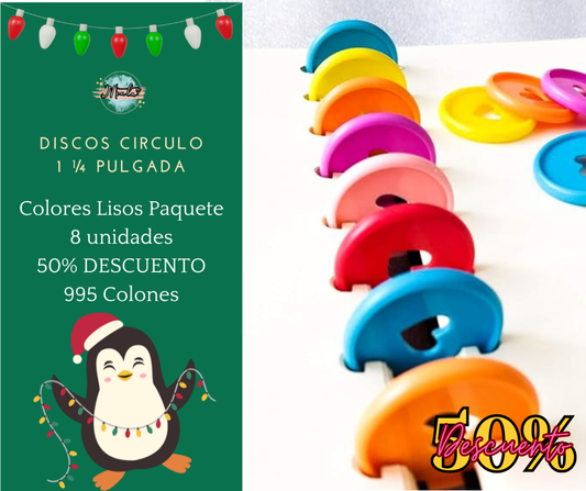 Discos Corazón 1 1/4 Pulg. 8uds 50% Desc