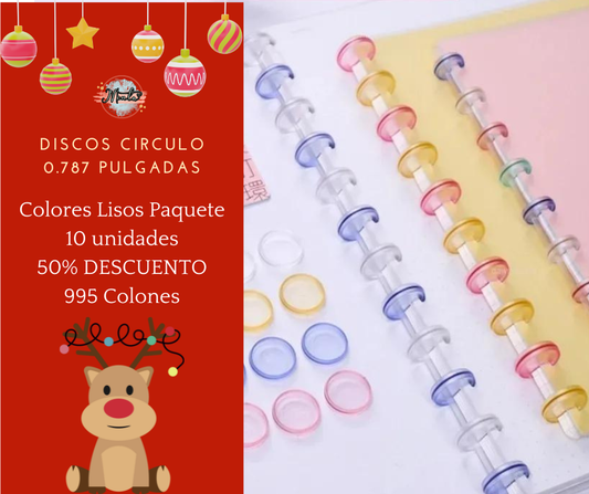 Discos Semi Transparentes 10uds 50% Desc