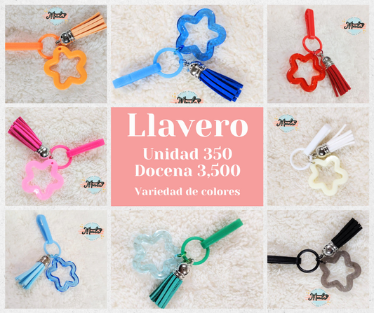 Llavero trío colores pastel