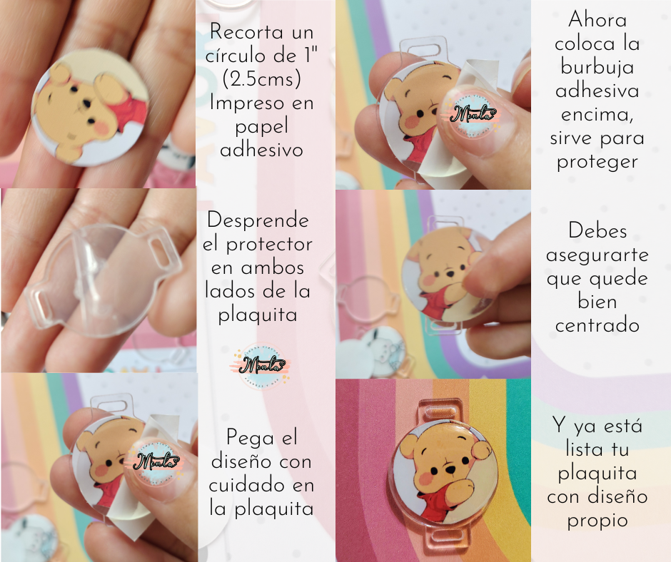 Plaquita Personalizable para Elástico