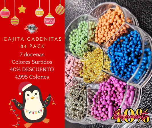 Cajita 7 docenas de Cadenita Colores