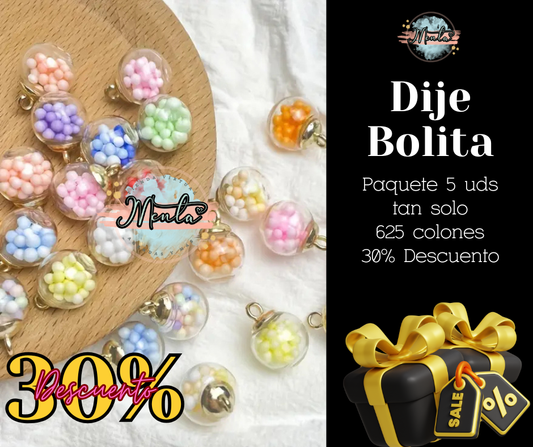 Dije Bolita Candy 5 Unidades