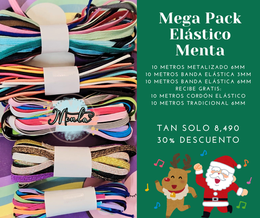 Mega Pack elástico Menta 30% Desc.