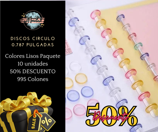 Discos Semi Transparentes 10uds 50% Desc