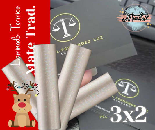 3x2 Laminante Rollo 5 Metros Mate Durazno Tradicional. (1.5 Micras)