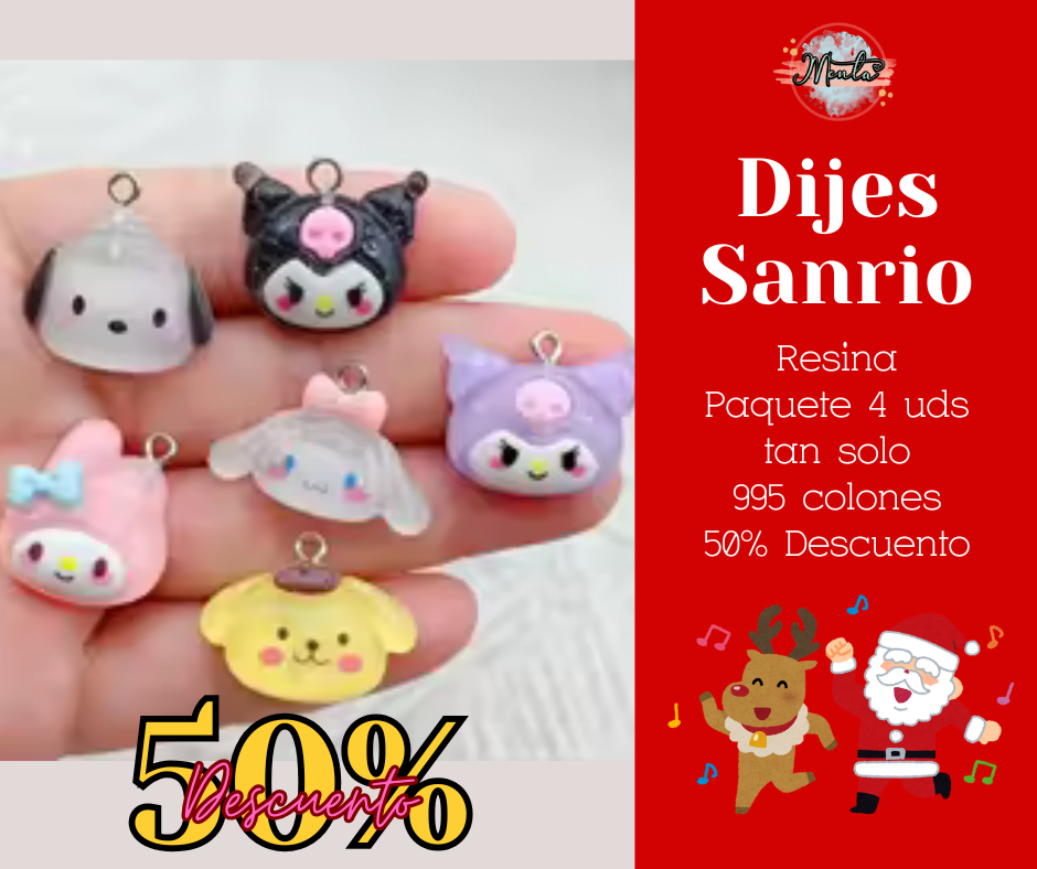 Dije Sanrio 4 Pack 50%Desc