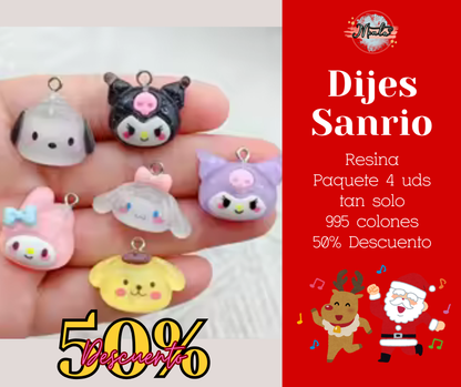 Dije Sanrio 4 Pack 50%Desc
