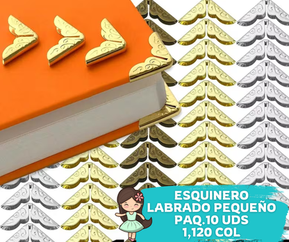 Esquinero Labrado metálico (Pequeño) Paq. 10 unidades
