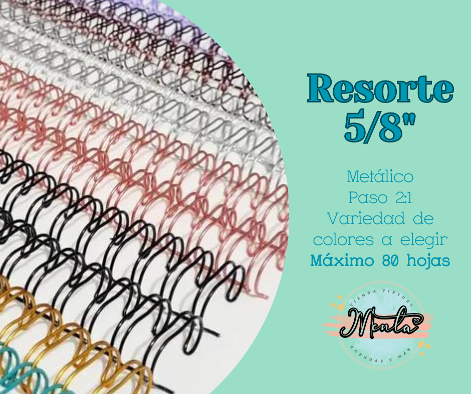 Resorte 5/8" Metálico Paso 2:1