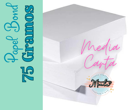 Paper Bond 75 Medium Letter. Package 250 units